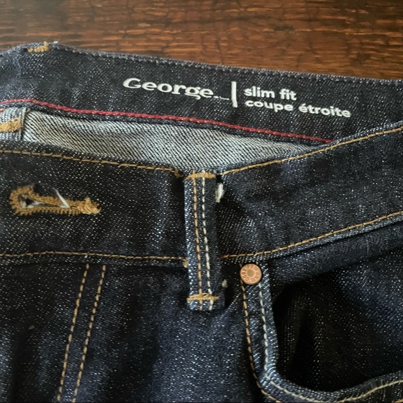 Men's Dark Denim Slim Fit Jeans W36 x L30 - Picture 10 of 11